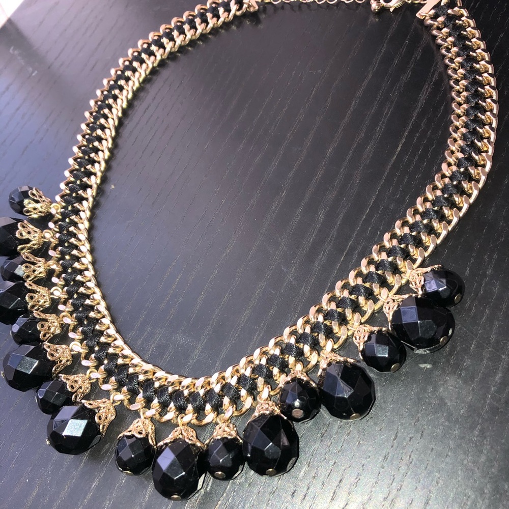 Gold & Black Dressy Necklace